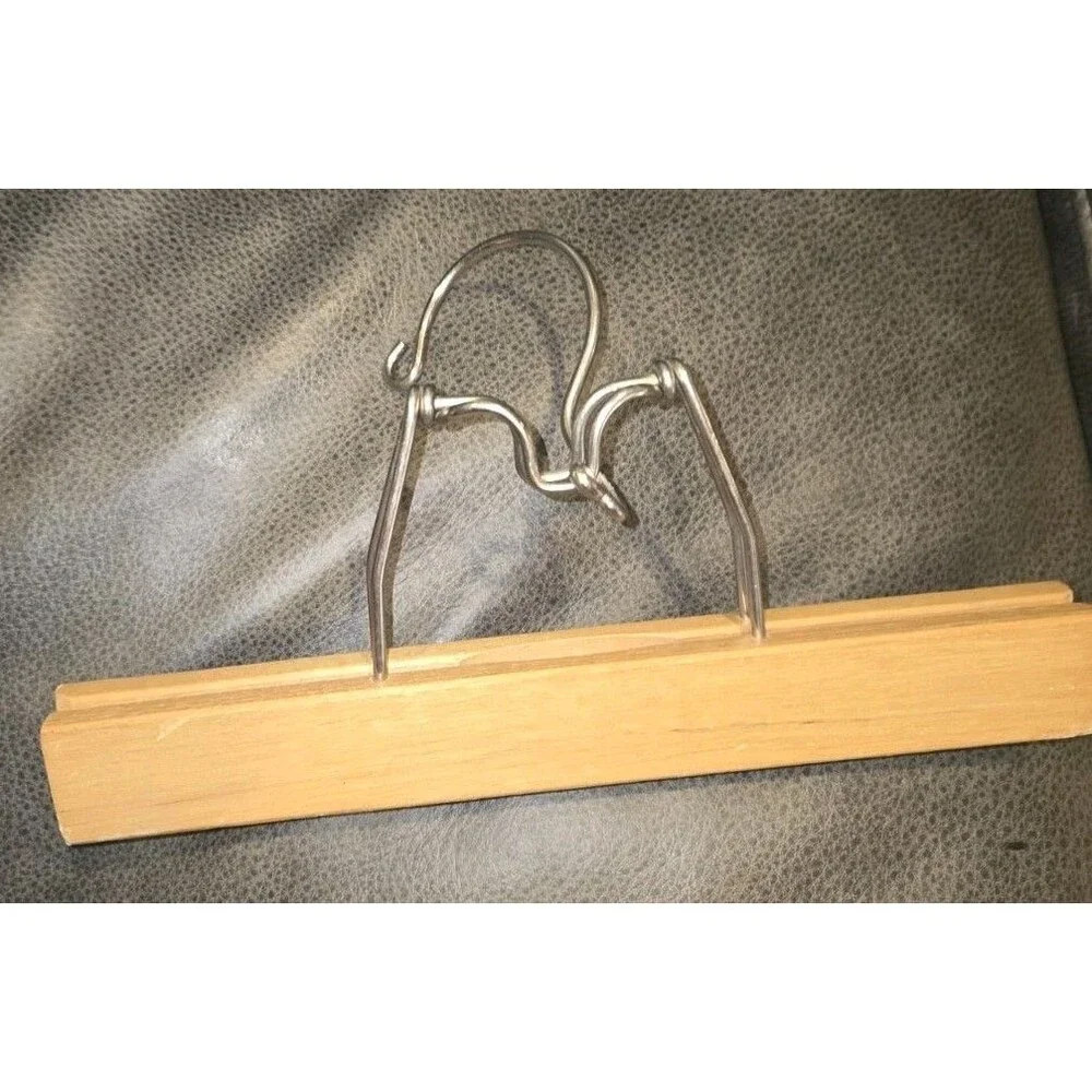Lot Of 3 Vintage Wood Pant Skirt Clothes Hangers Made In Taiwan